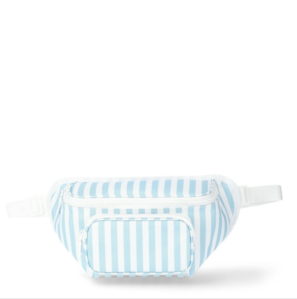 NWT No Boundaries Beach CUTE FUN Cooler Fanny Pack, Blue Stripe, Women’s TRAVEL